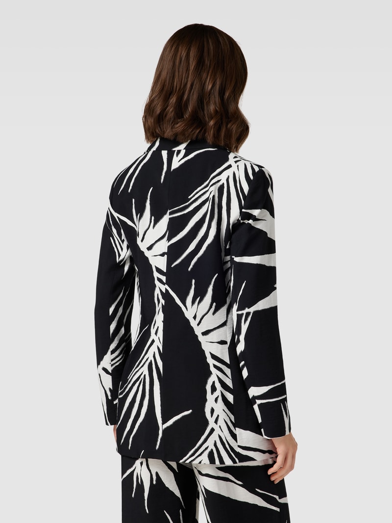 Blazer mit Allover-Print in schwarz