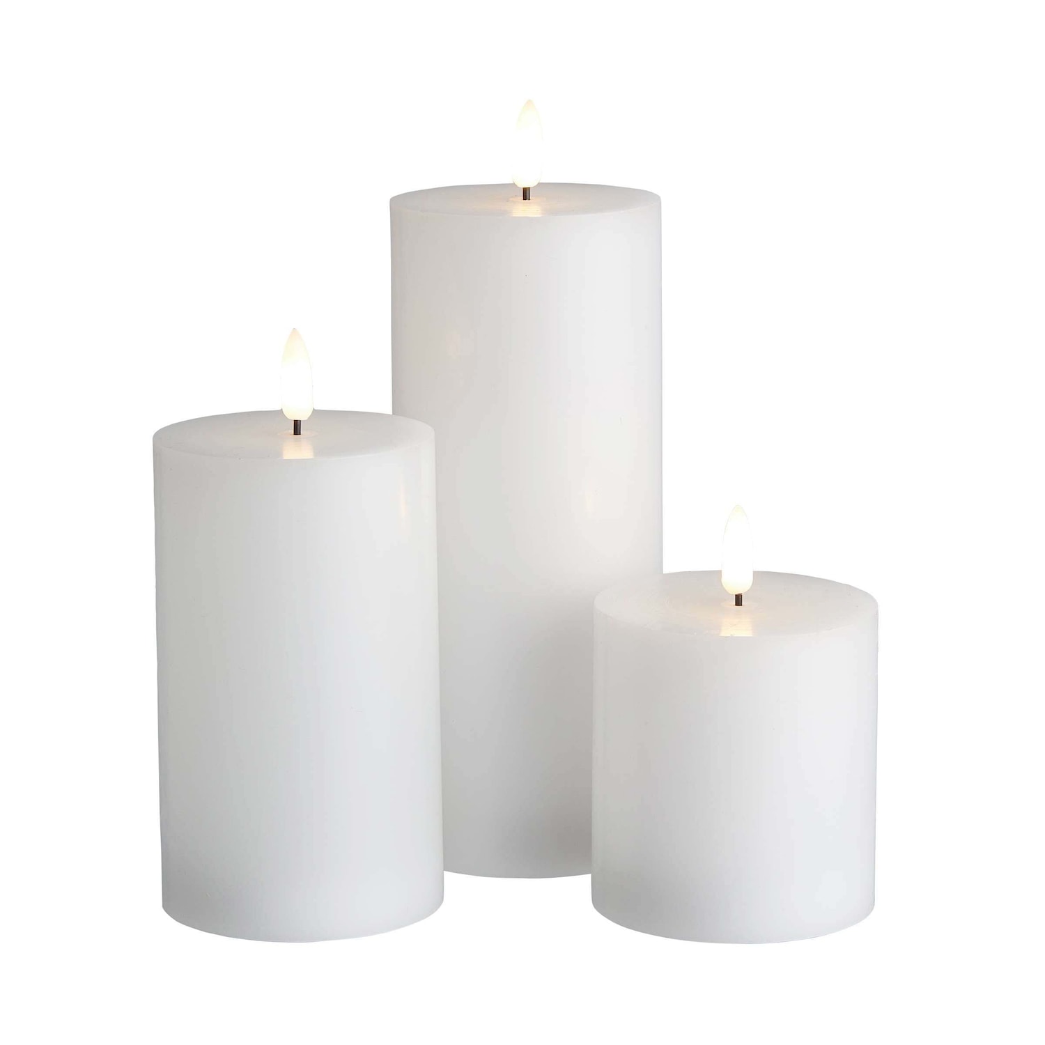 NORDIC LIGHT LED-Kerzen 3-tlg. mit Fernbedienung