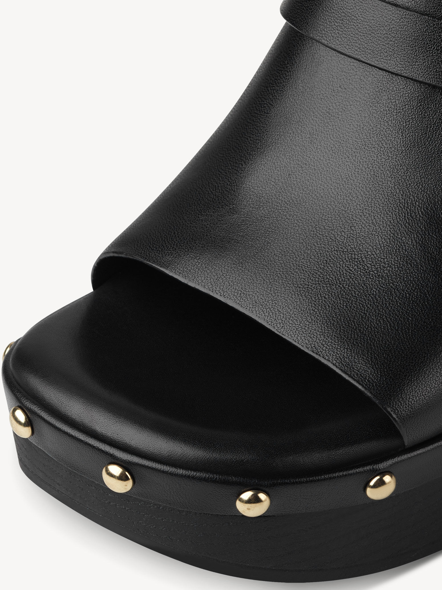 Mule en cuir - noir