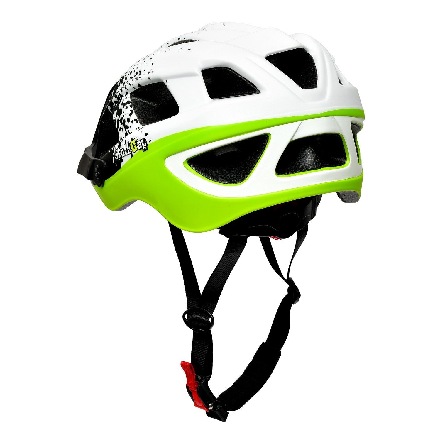 Skullcap Fahrradhelm White-Black-Green, M