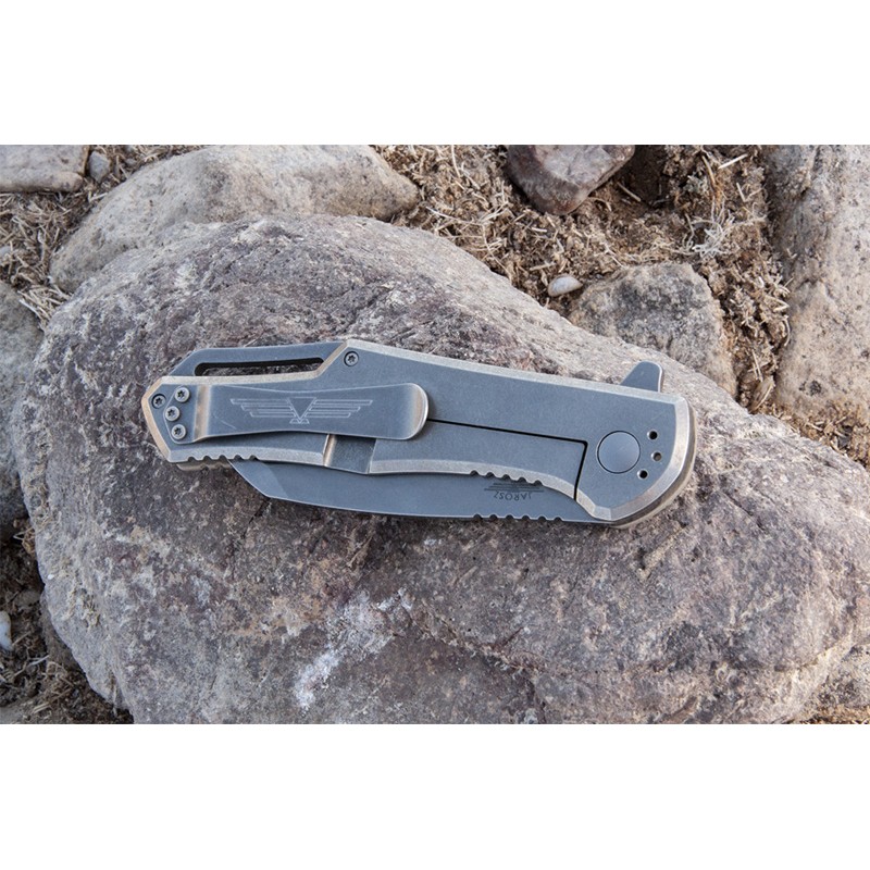 Ka bar knife, Jarosz Wharncliff Flipper folder 7508