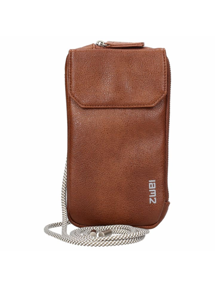 Zwei Mademoiselle MP30 - Handytasche 19 cm (nubuk-cappuccino) in cognac günstig kaufen onesize