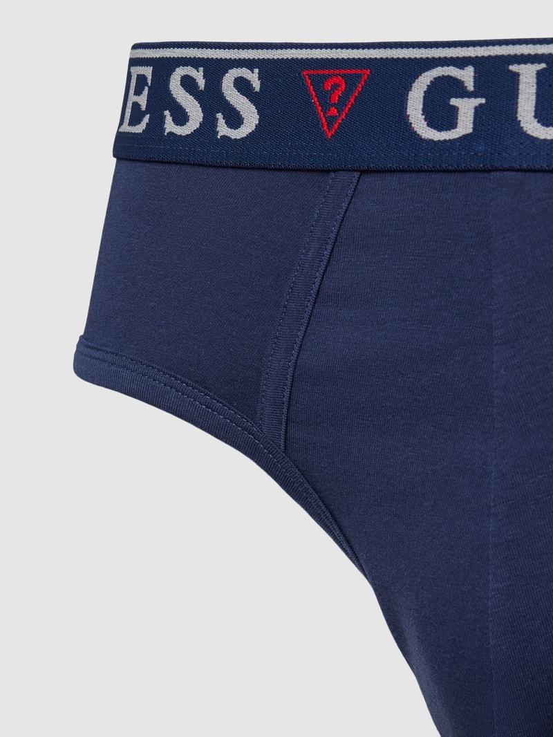 Slip mit elastischem Bund Modell 'BRIAN HERO' im 3er-Pack in marineblau