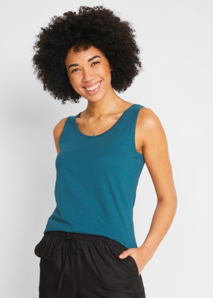Jersey-Top mit Rückendetail