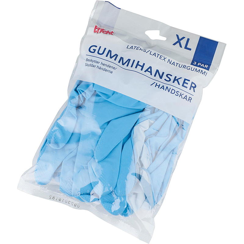 Effekt Gummihanske 3 par XL Effekt