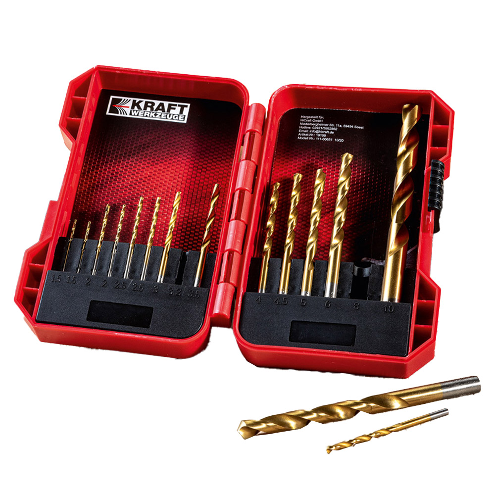 Kraft Werkzeuge HSS Kombibohrer-Set 15tlg.
