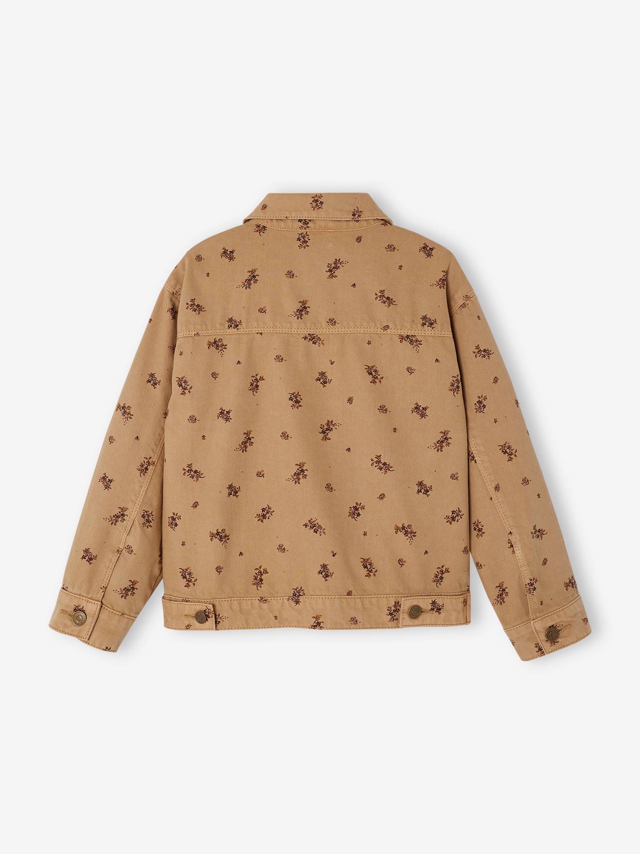 Vertbaudet Leichte Mädchen Jacke - beige bedruckt