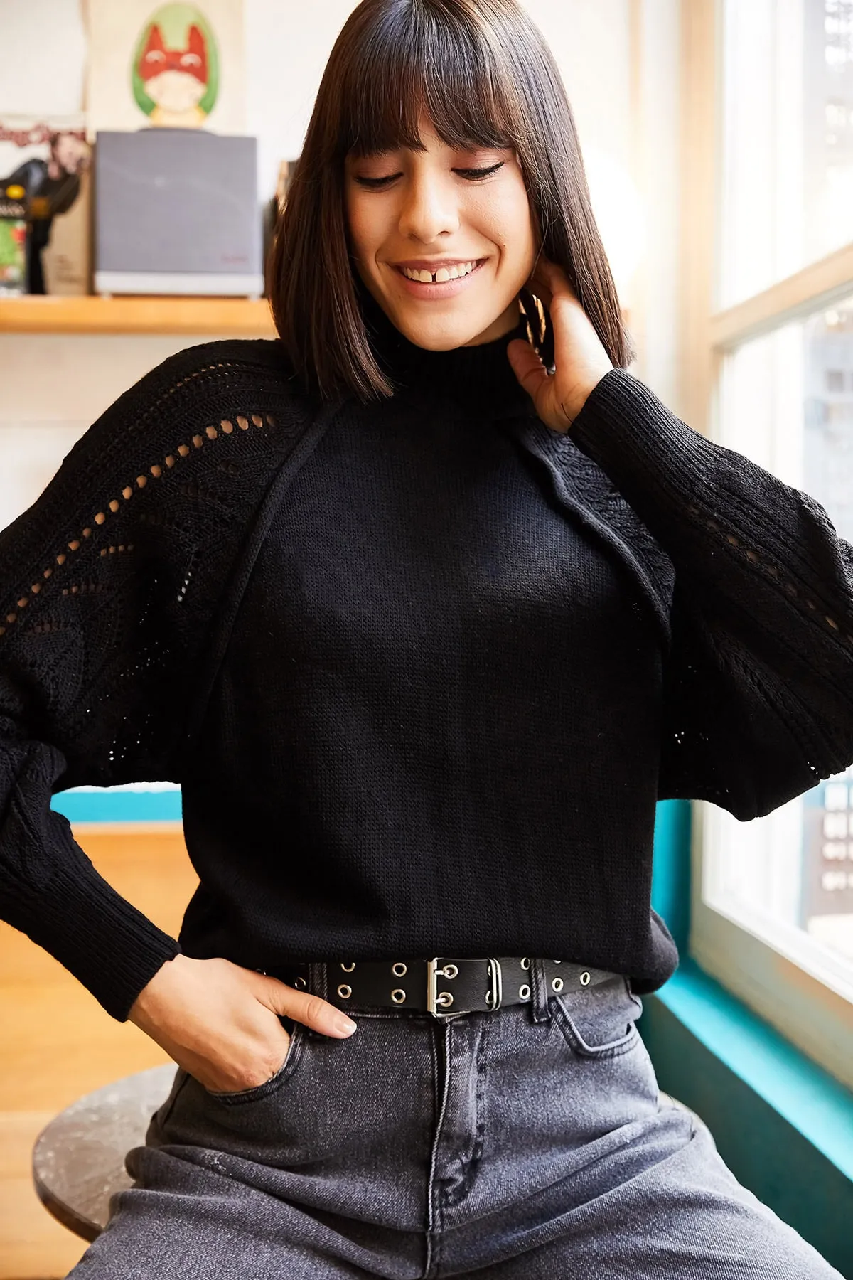 Olalook  Pullover - Schwarz - Regular Fit