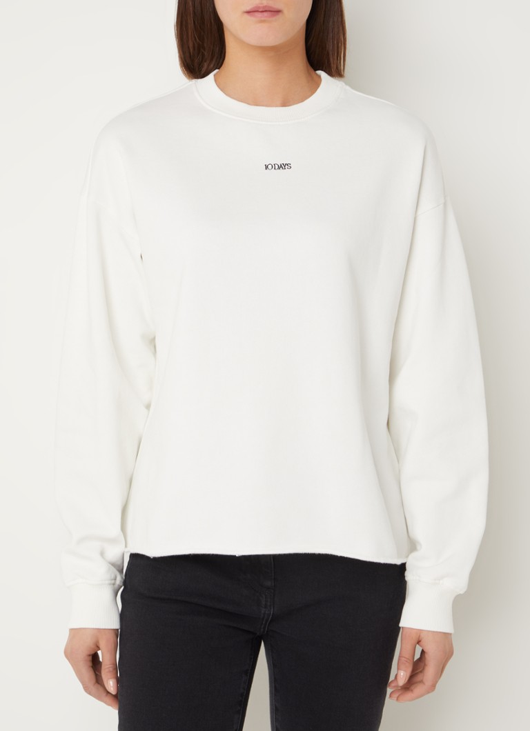 10DAYS  Sweater van biologisch katoen met logoborduring