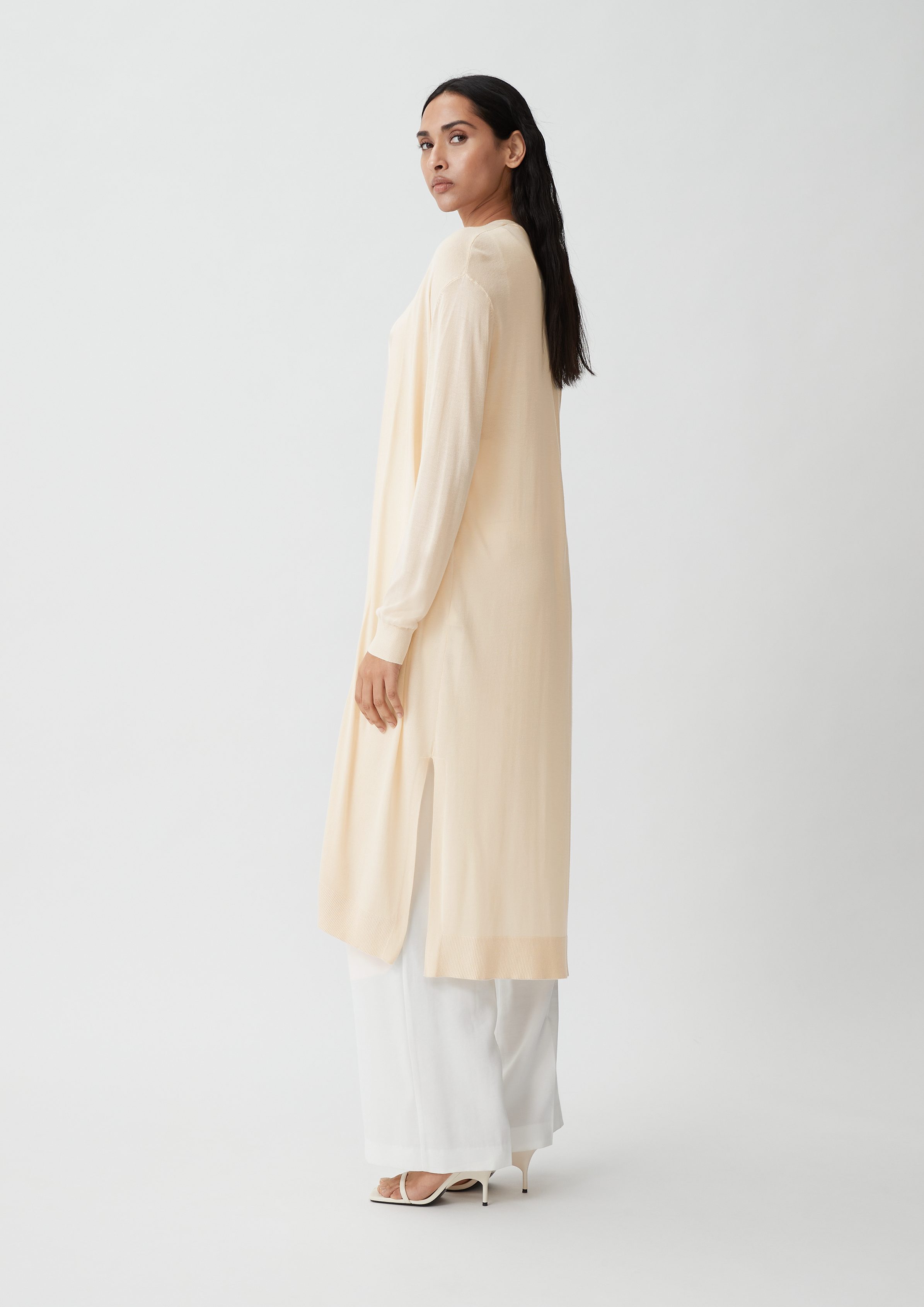 Comma Strickjacke Lange Strickjacke aus Viskose