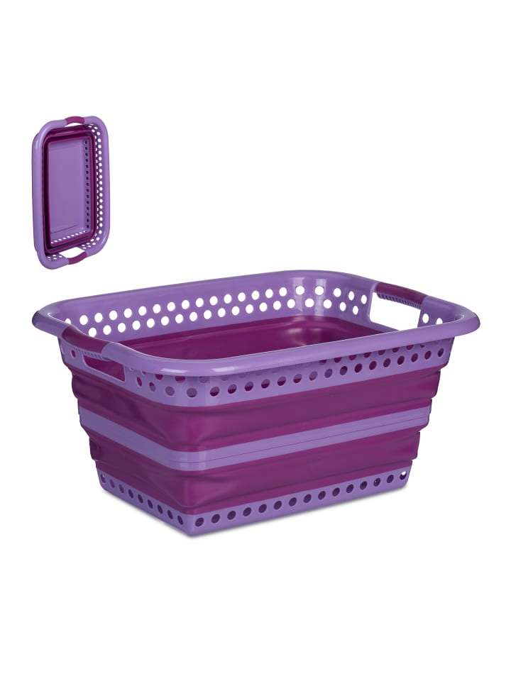 relaxdays Wäschekorb in Lila/ Pink - 35 l günstig kaufen onesize