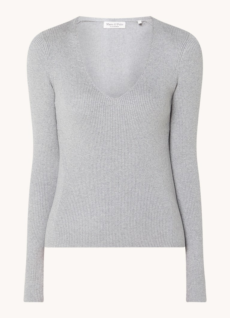 Marc O'Polo Ribbed V-Neck Top