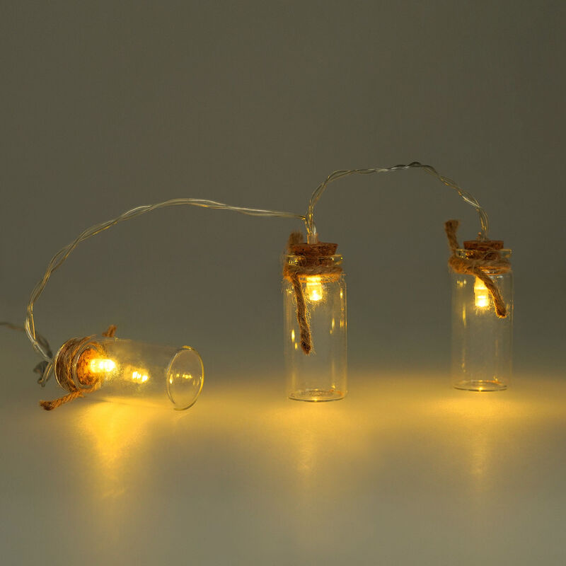 Guirnaldas de luces LED con recipientes de vidrio