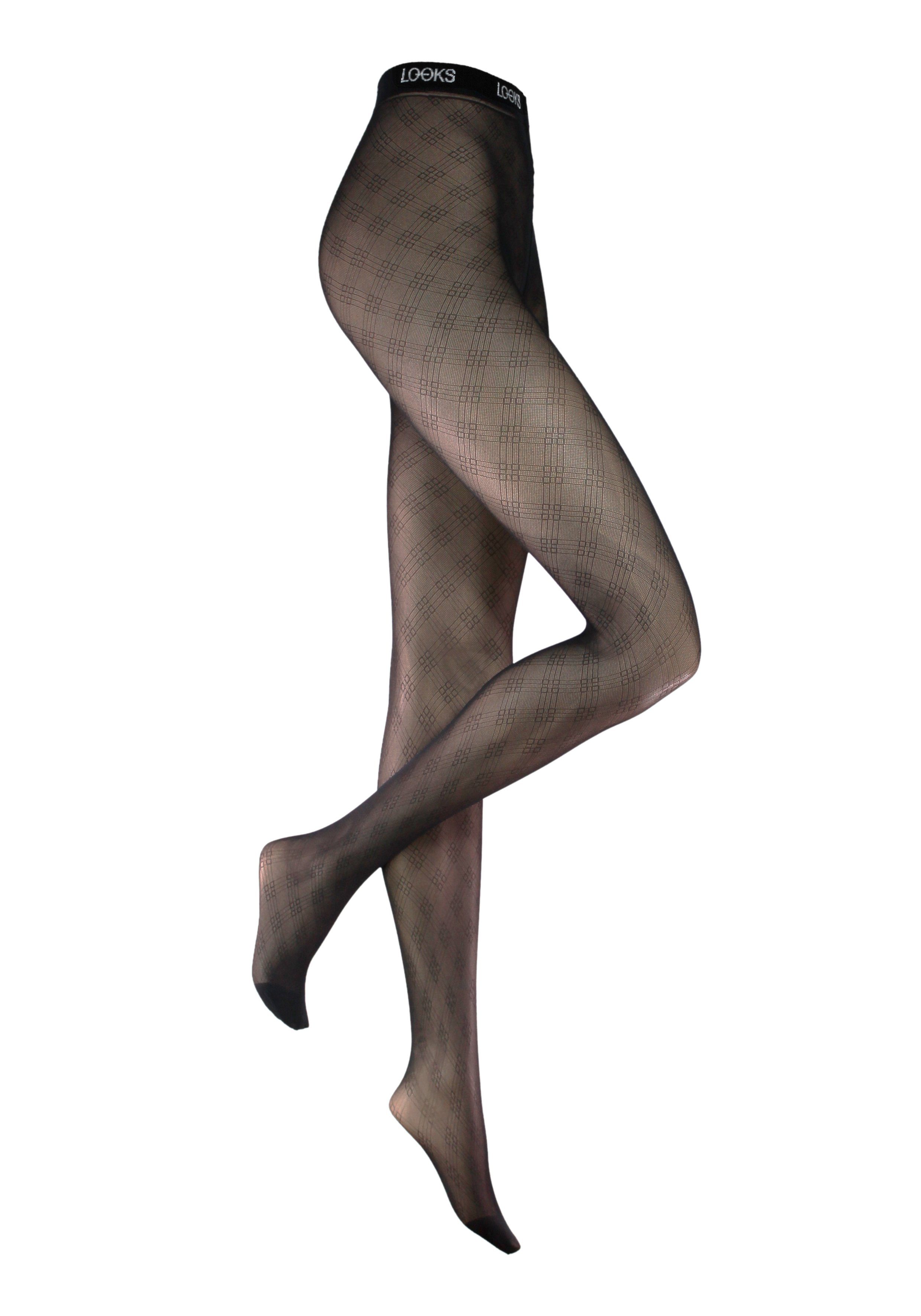 LOOKS by Wolfgang Joop Feinstrumpfhose LOOKS Diamonds (1 St) mit feinem Rautenmuster