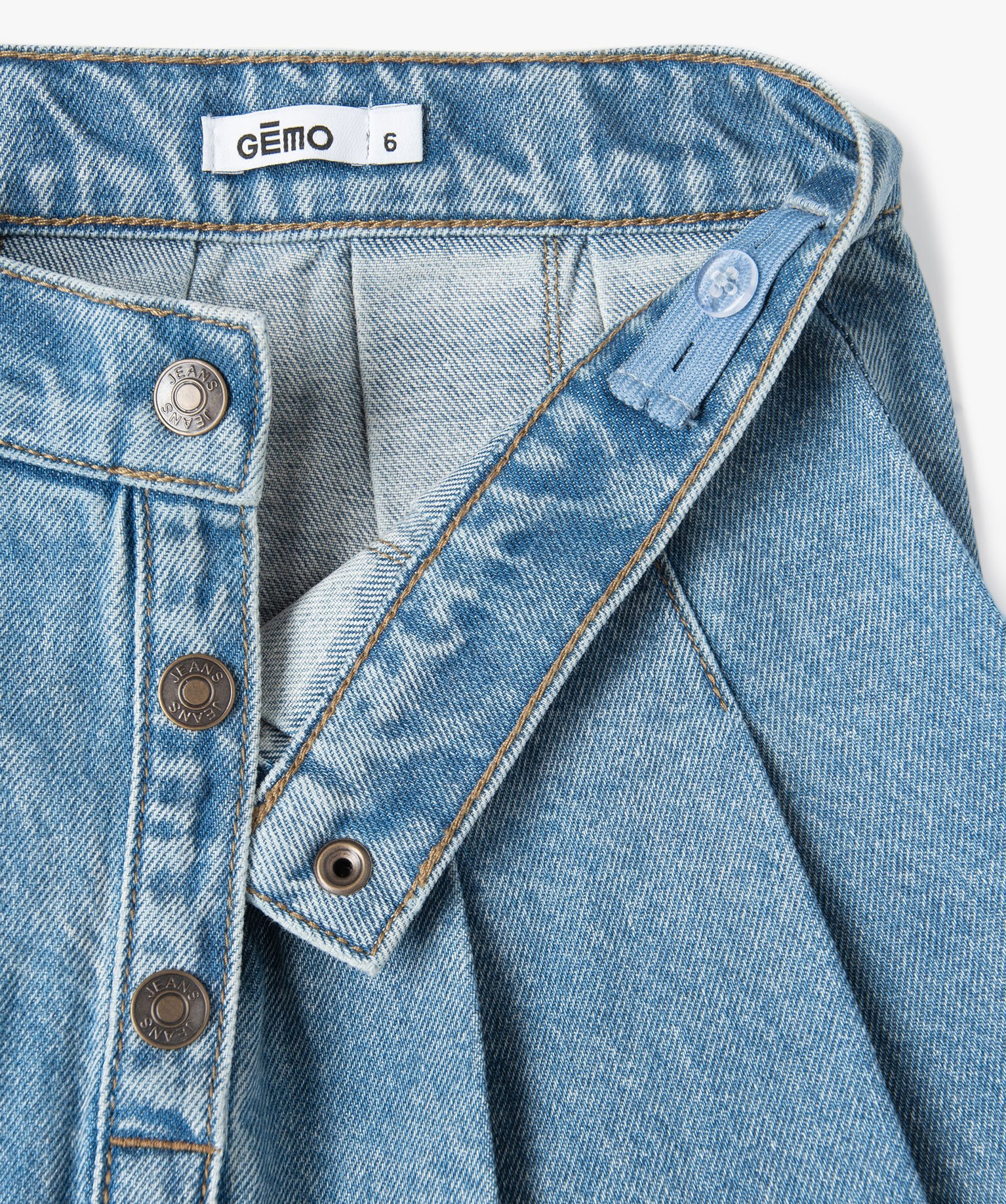 Jupe en jean plissée fille stone | GEMO