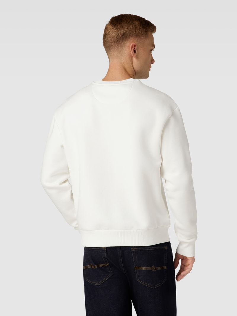 Sweatshirt mit Label-Print in offwhite