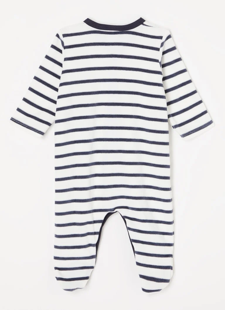 Romperă pentru bebeluși cu dungi Petit Bateau