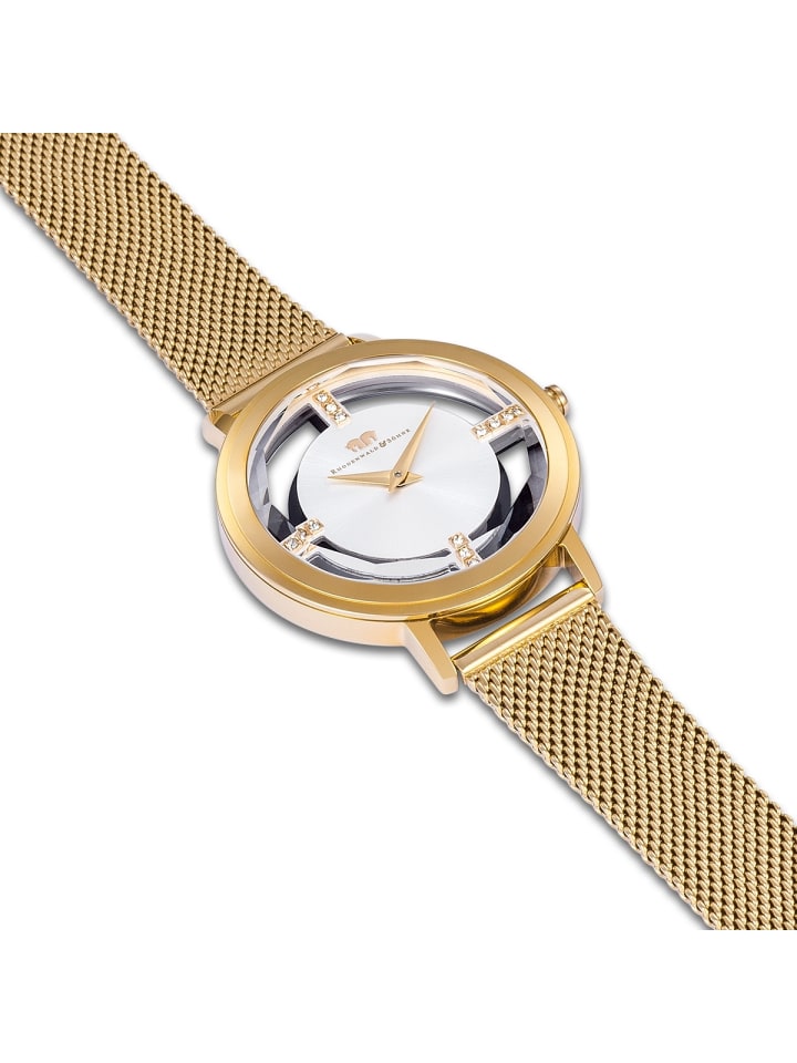 Rhodenwald & Söhne Damen Quarzuhr gelbgold Edelstahl gelbgold in gelbgold günstig kaufen 20 cm