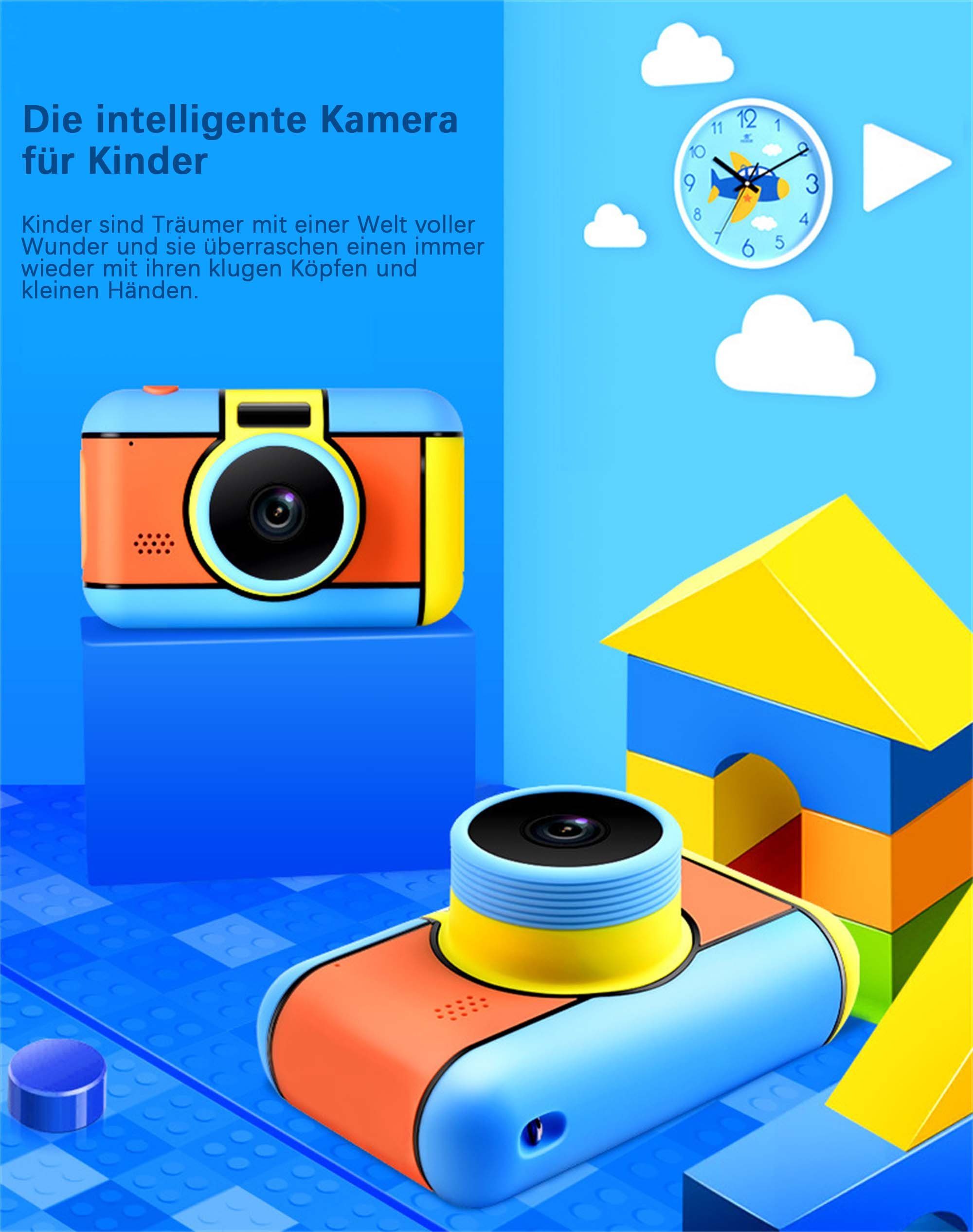 Yoyaxi Kinderleicht-Serie01 Sofortbildkamera (Duale Kameras vorne und hinten, Bequemer für Selfies, 2,4 Zoll LCD Bluetooth und Silikonmaterialien, Einfach zu tragen, Bestes Geschenk für Kinder)