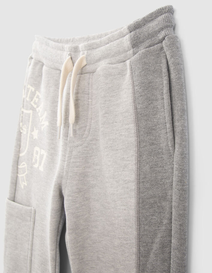 Jogging gris esprit battle avec bande gris foncé garçon