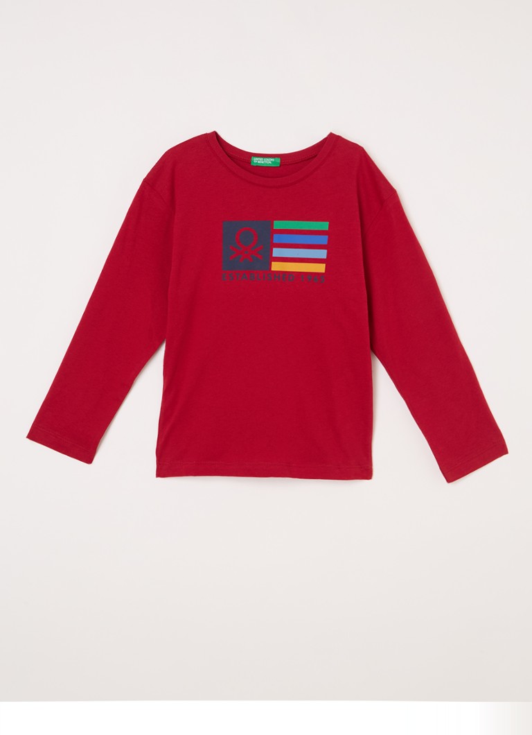 Benetton košulja dugih rukava s printom logotipa
