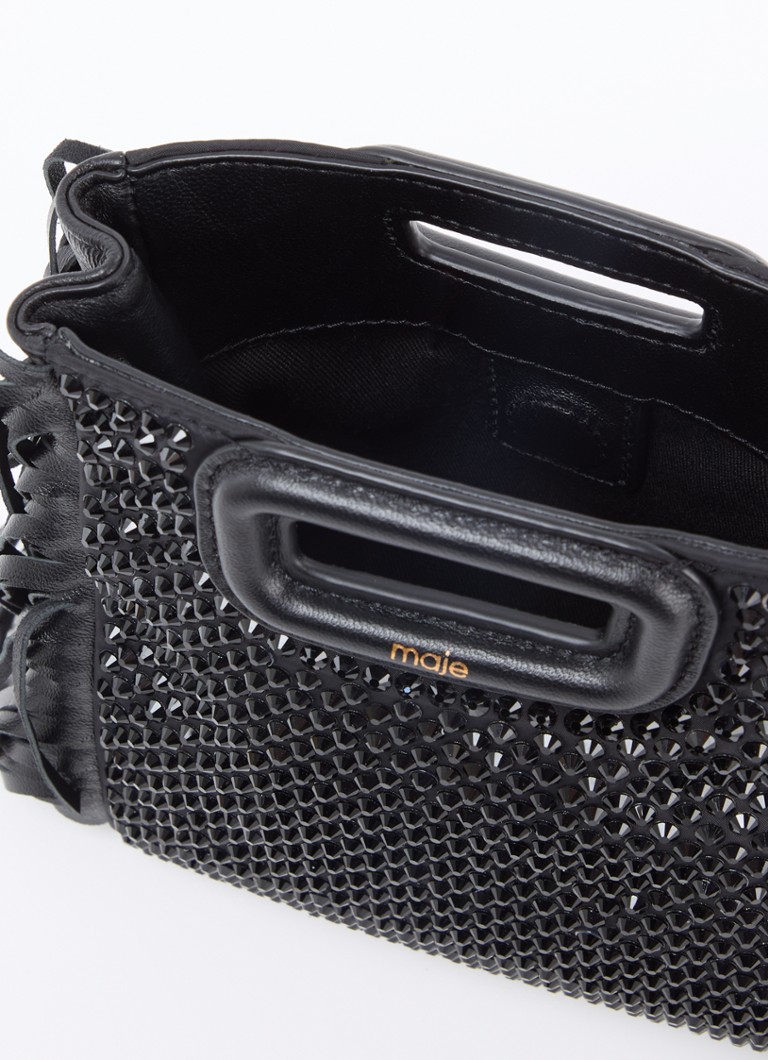 Maje  Crossbodytas met schapenleren details en afneembare schouderriem