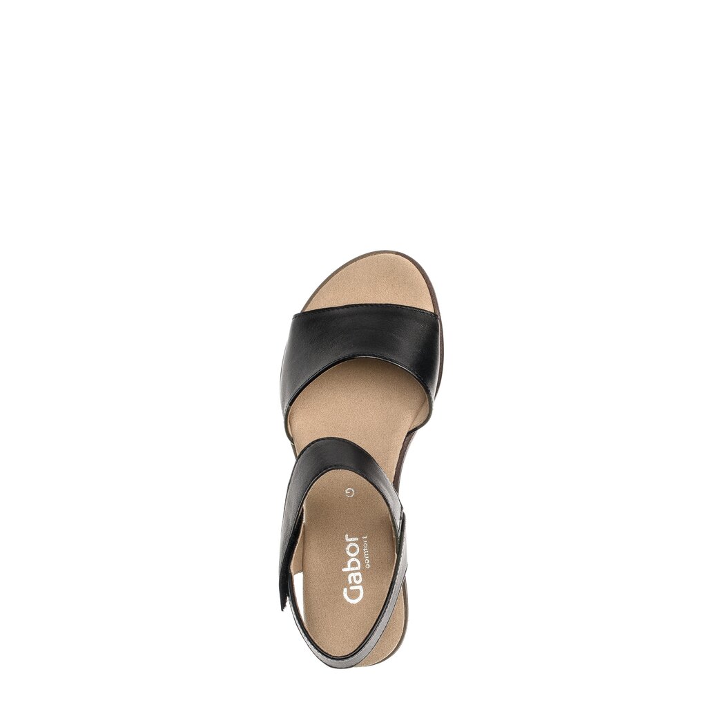 Gabor comfort Keilsandalette schwarz