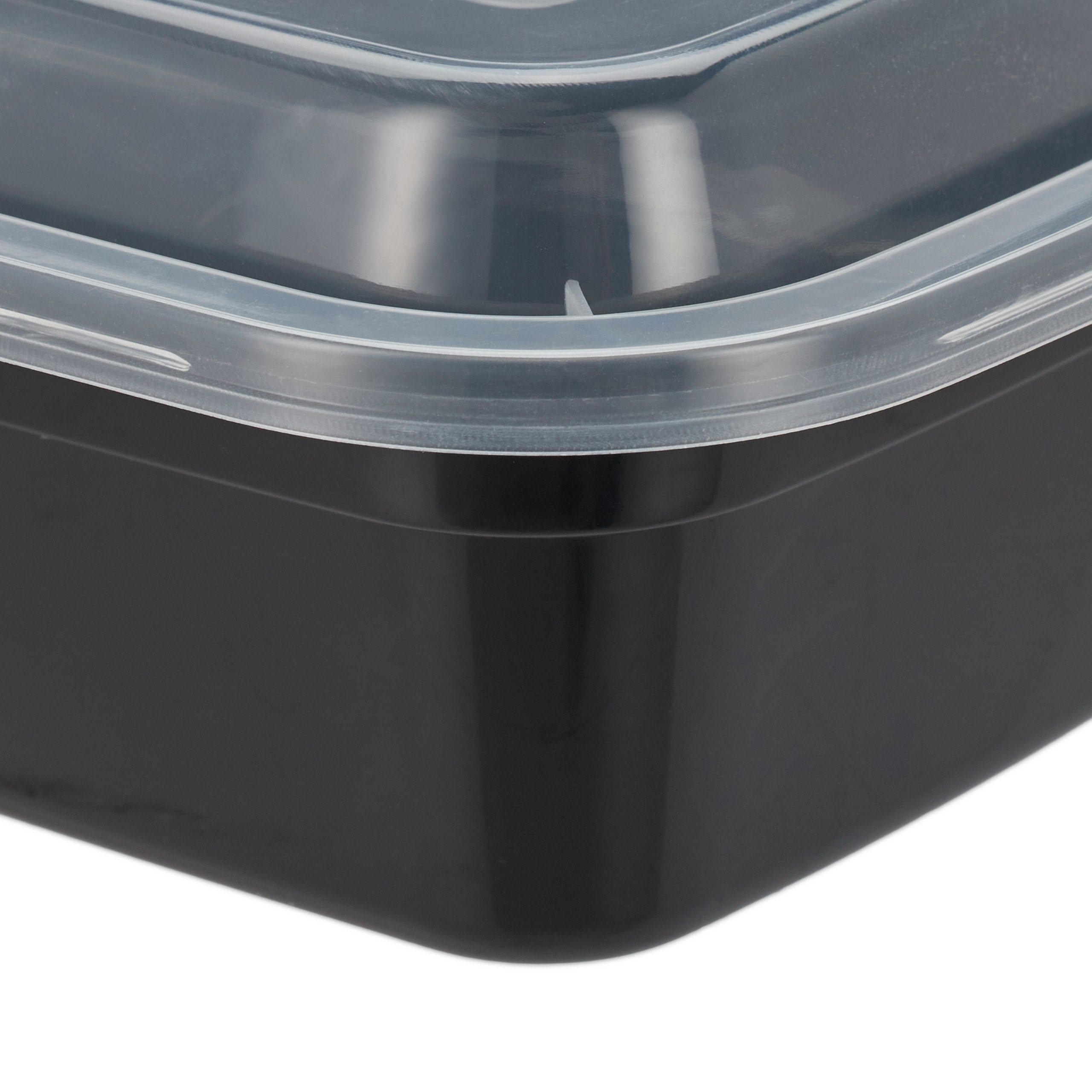 relaxdays Lunchbox 10er Set Meal Prep Boxen 4 Fächer, Kunststoff