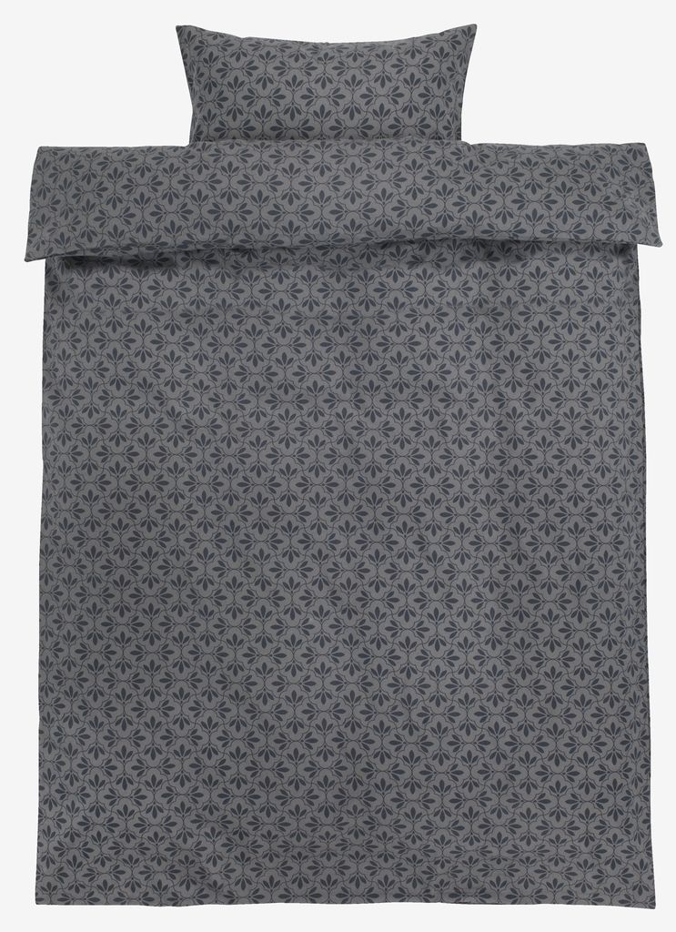 Podstawowy komplet pościeli flanelowej ANN 140x200 ciemnoszary