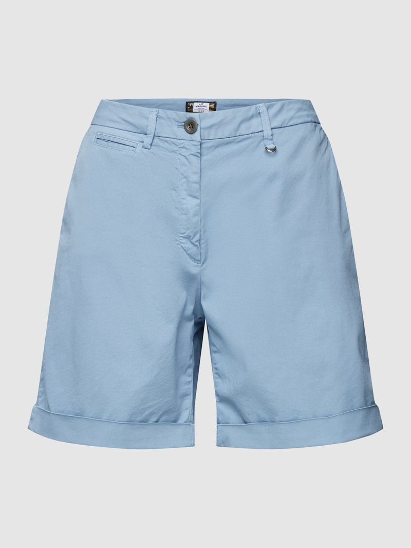 Straight Fit Bermuda mit Anhänger in metallic Modell 'JACQUELINE' in hellblau