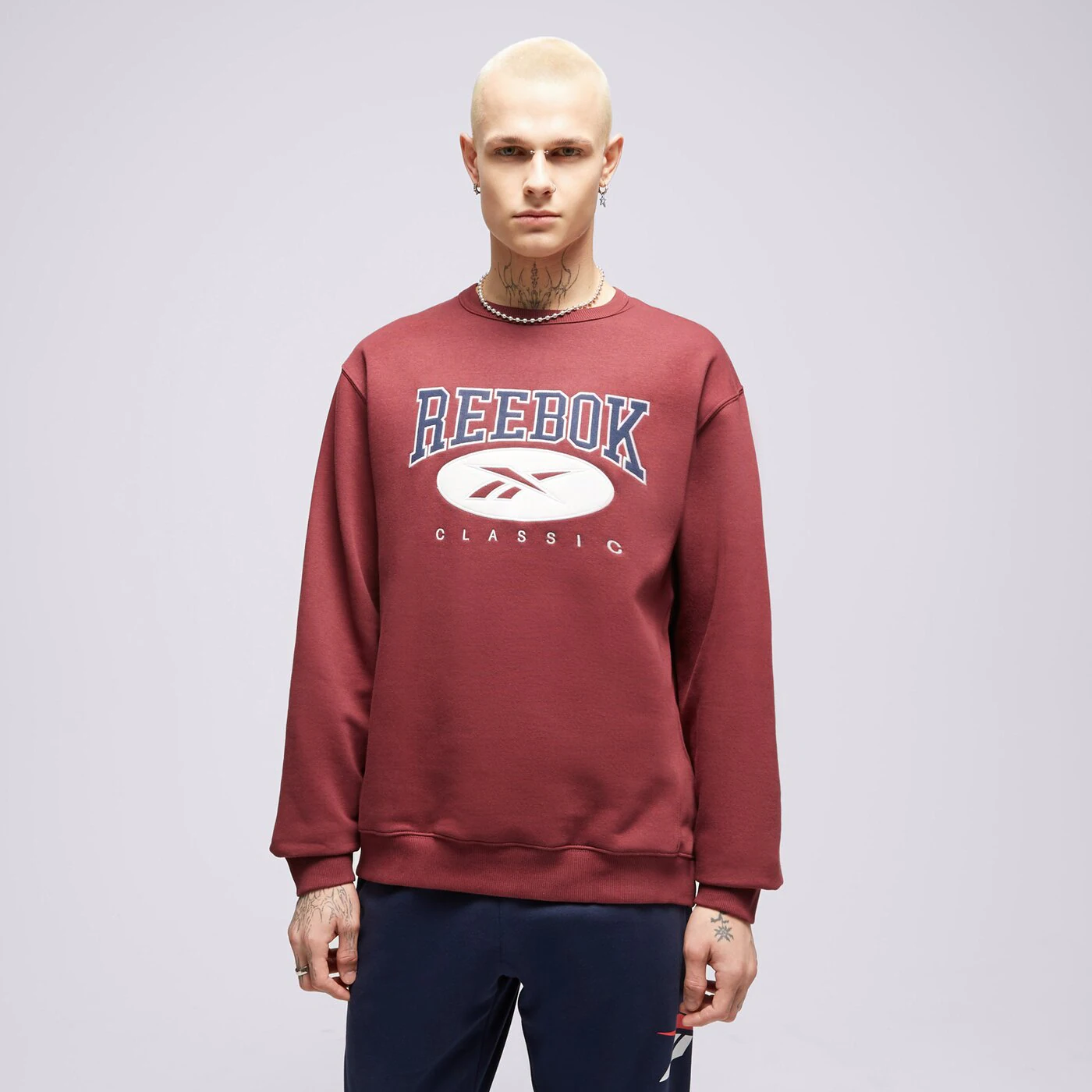 REEBOK SWEATSHIRT CL AE CREW Dunkelrot