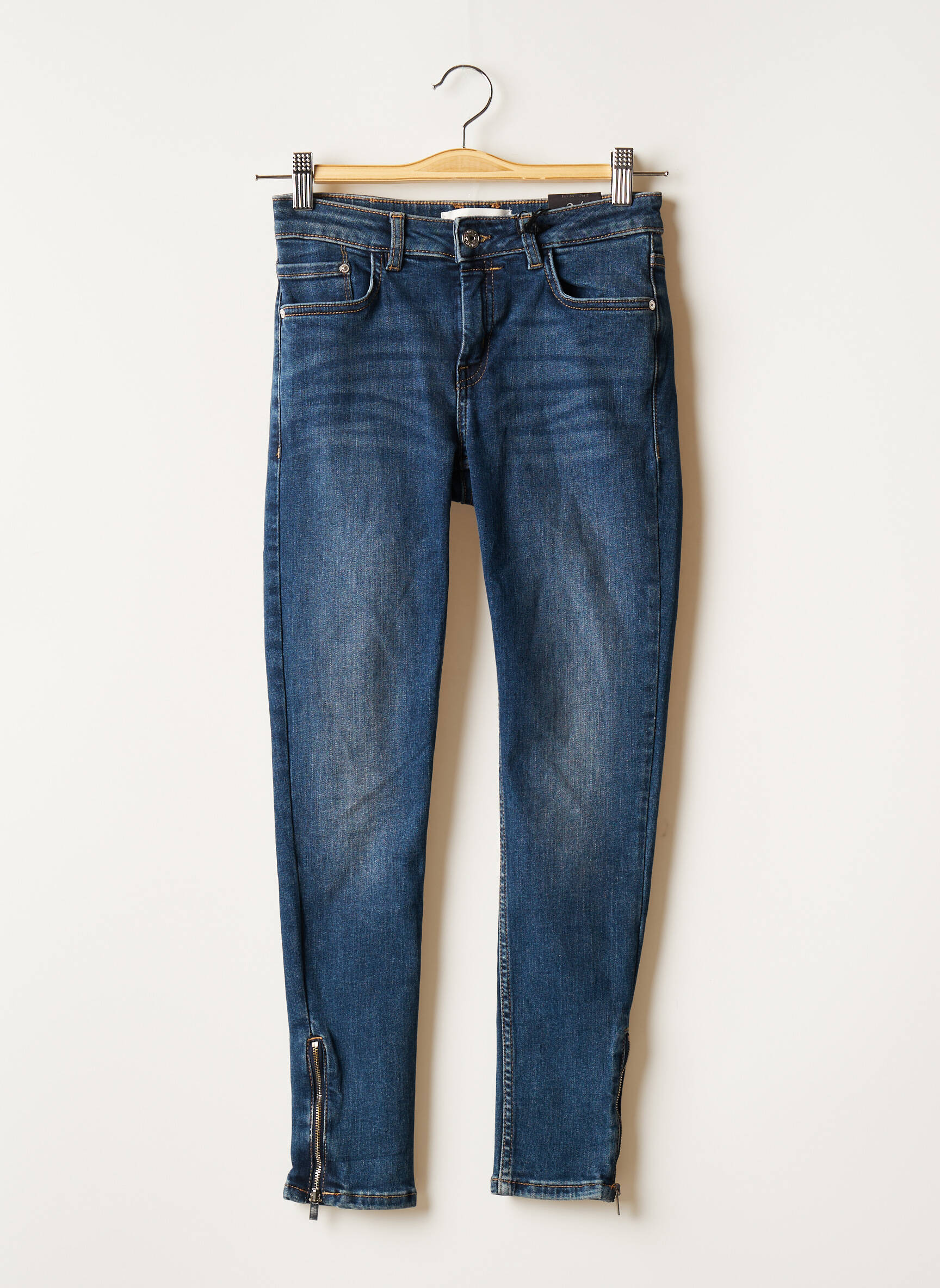 Mango Jeans Skinny Femme couleur bleu