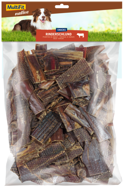 MultiFit Snacks MultiFit native Rinderschlundstücke 1 kg