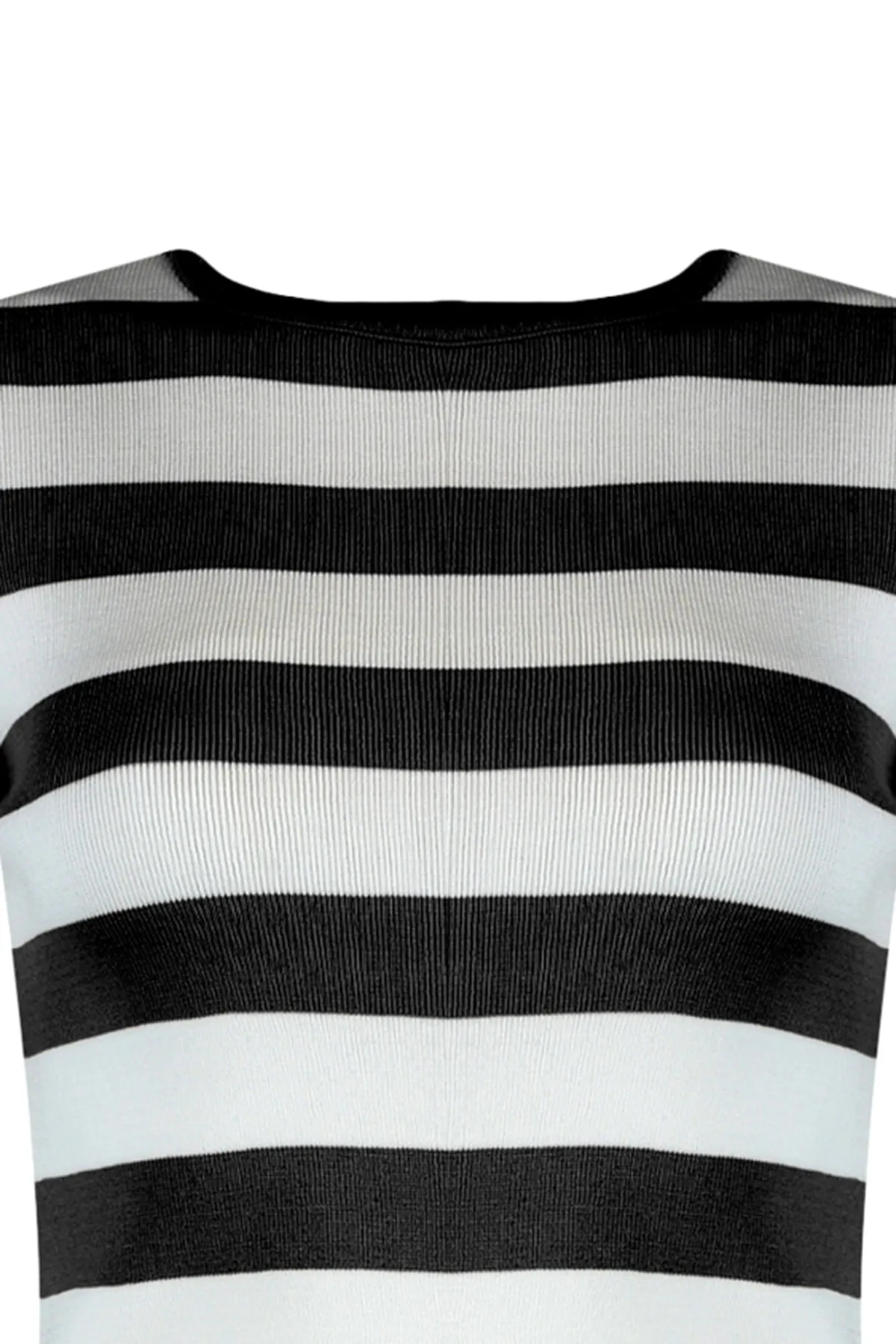 Trendyol Collection  Schwarze Strickbluse mit Farbblockdesign TWOAW23BZ00015