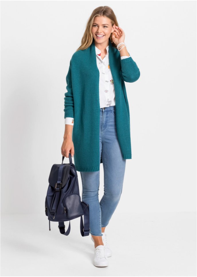 Longstrickjacke