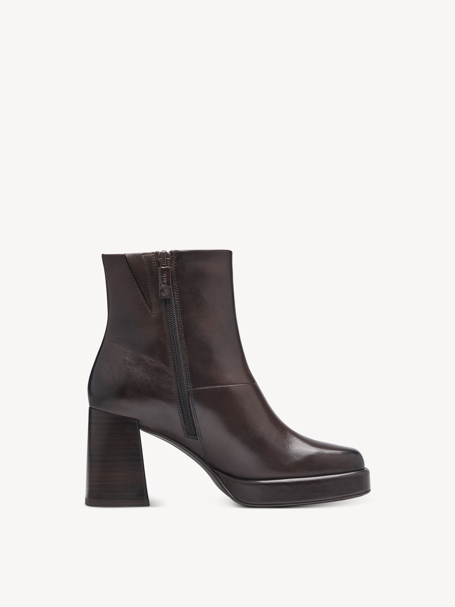 Bottine en cuir - marron