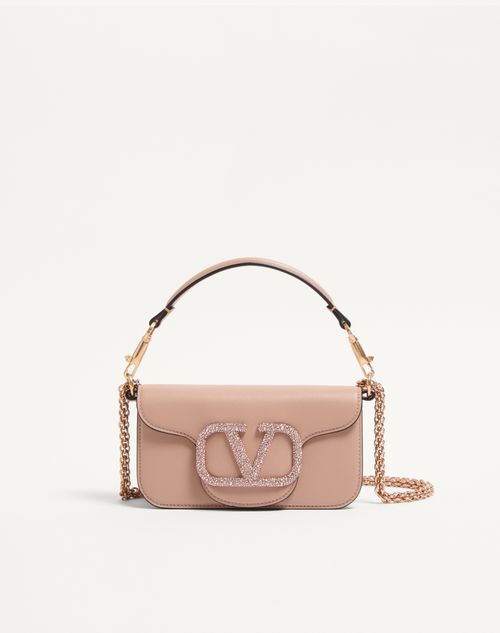 Bolsa de ombro pequena Valentino Garavani Locò com logotipo de joia