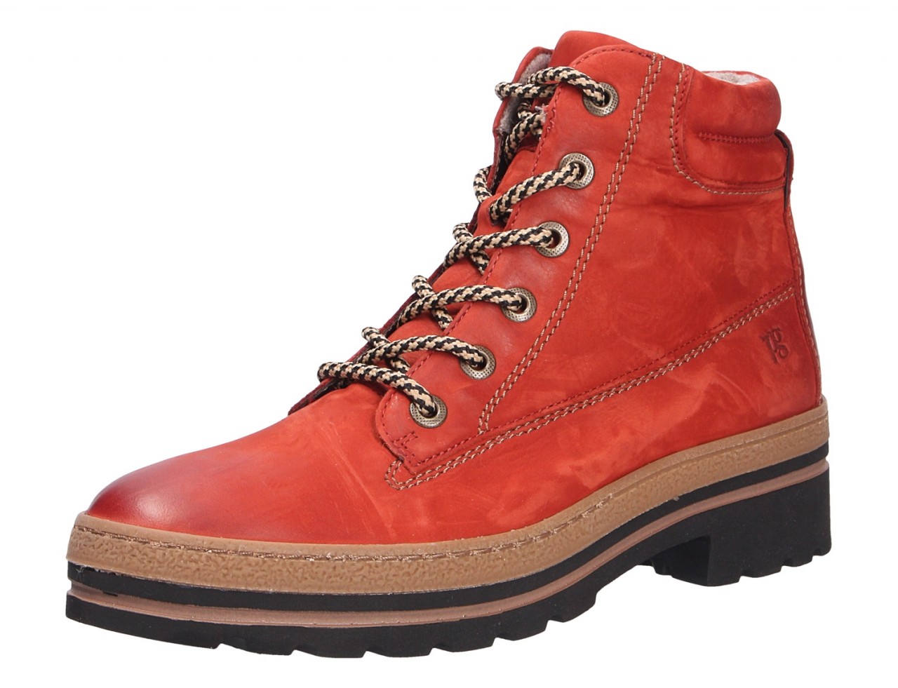PAUL GREEN Schnür-Stiefeletten rot