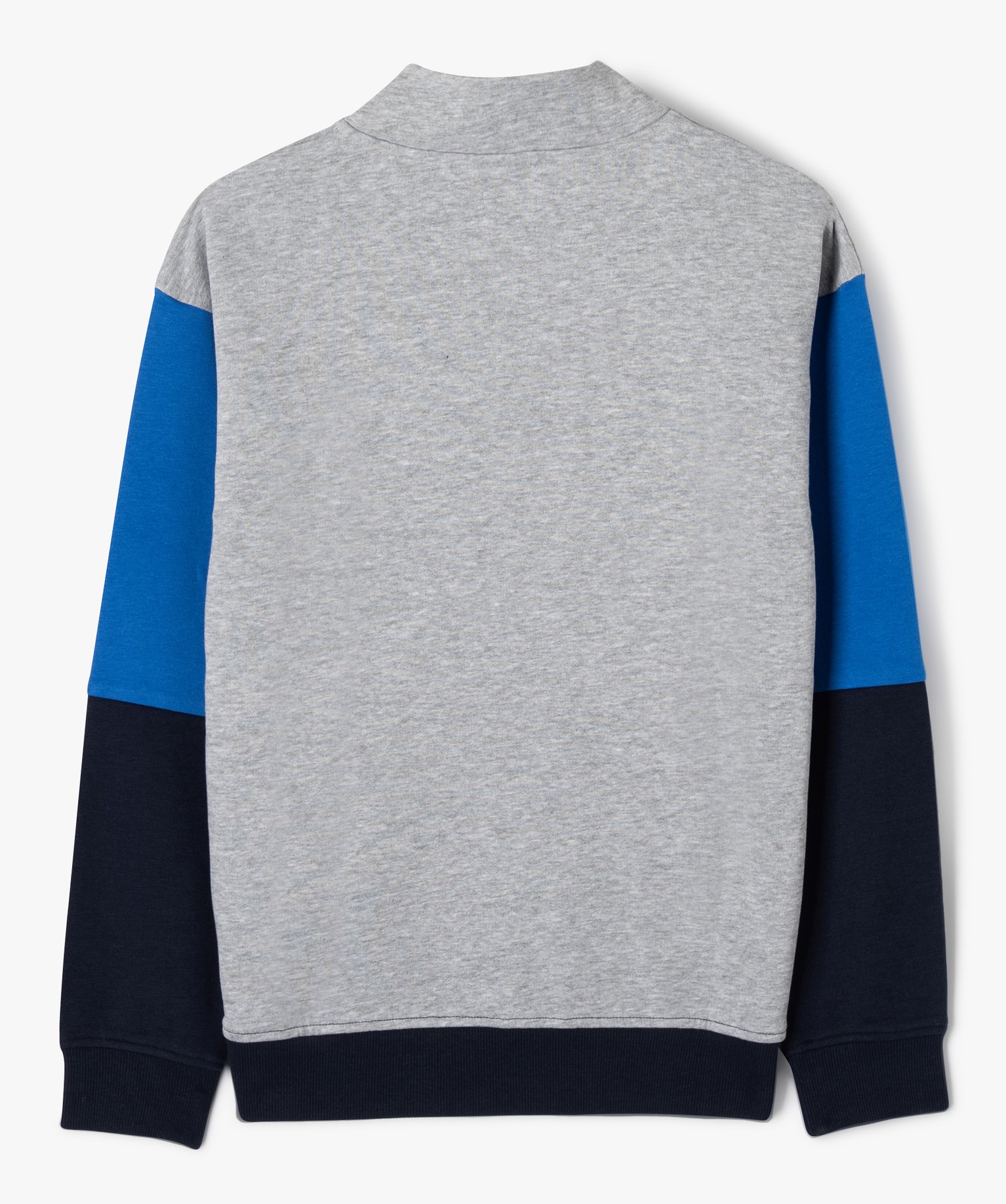 Sweat molletonné avec col zippé Garçon gris | GEMO