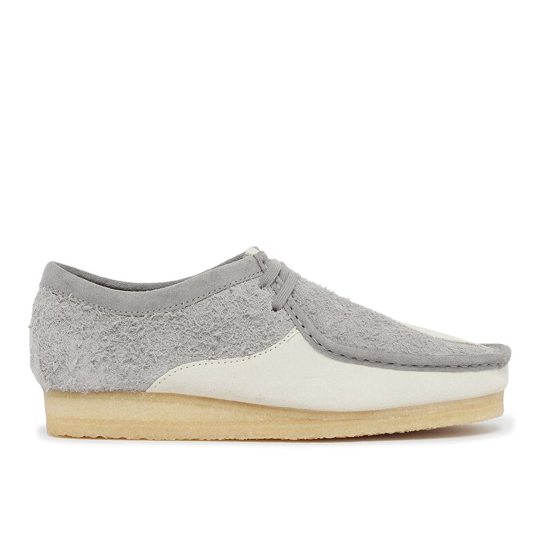 Clarks Wallabee grey/off white