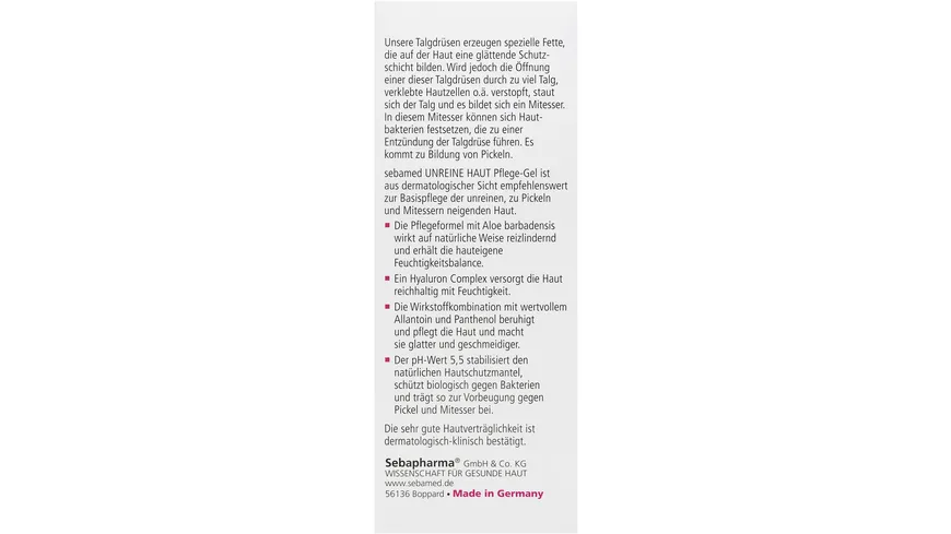 sebamed Unreine Haut Pflege Gel 50 ml