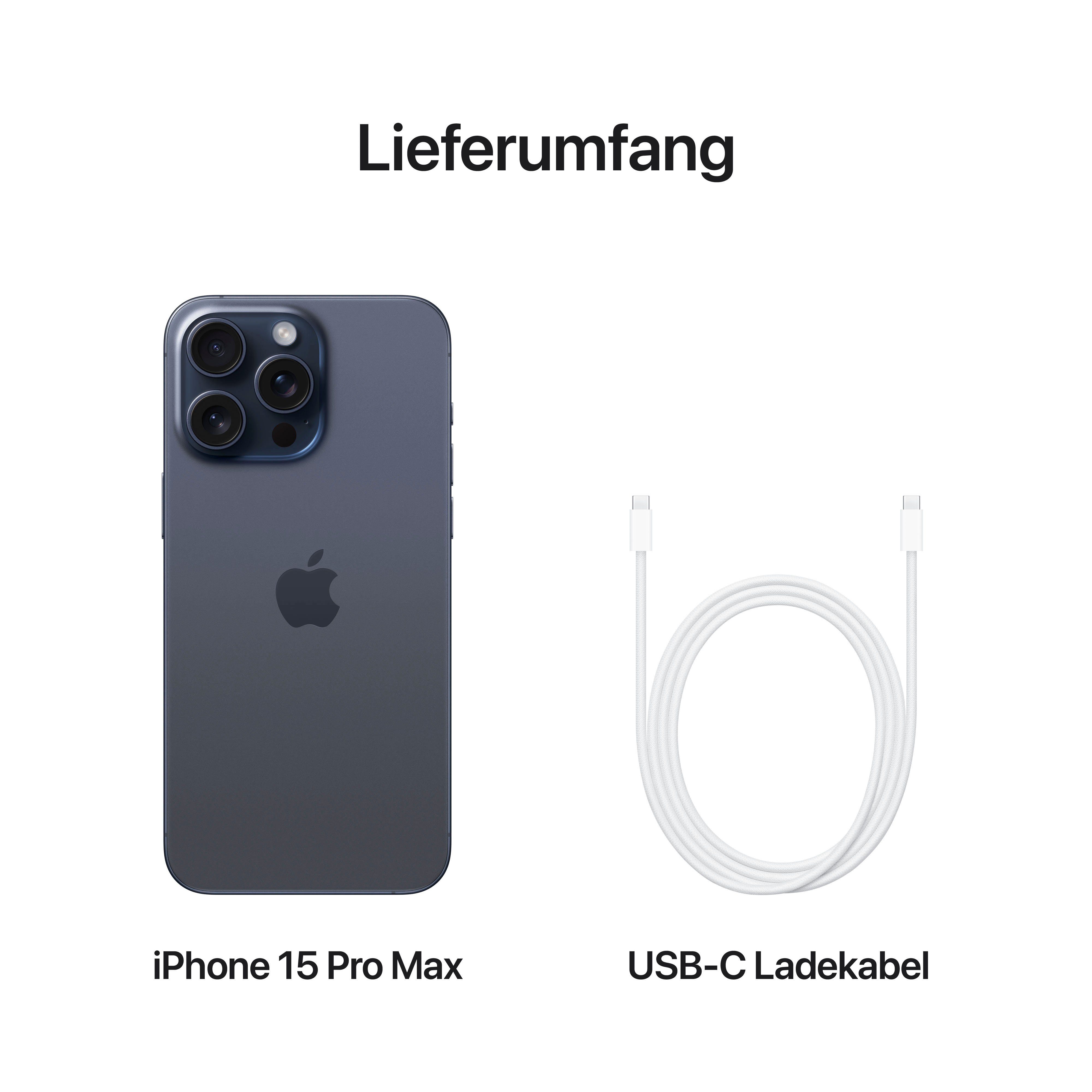 Apple iPhone 15 Pro Max 512GB Smartphone (17 cm/6,7 Zoll, 512 GB Speicherplatz, 48 MP Kamera)