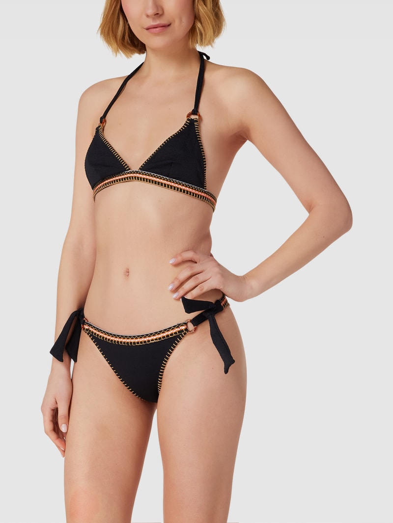 Bikini-Oberteil mit Schleifen-Detail Modell 'WAKO' in schwarz