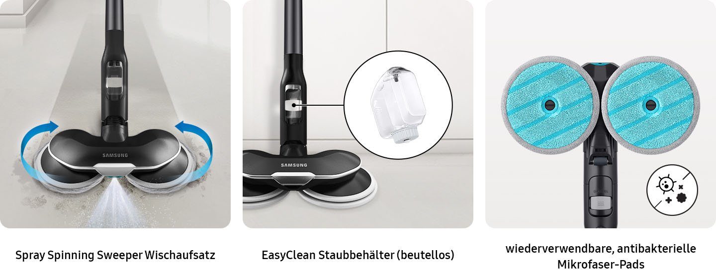 Samsung Akku-Bodenstaubsauger BESPOKE Jet pro extra VS20A95973B/WA, blau, 580 W, beutellos
