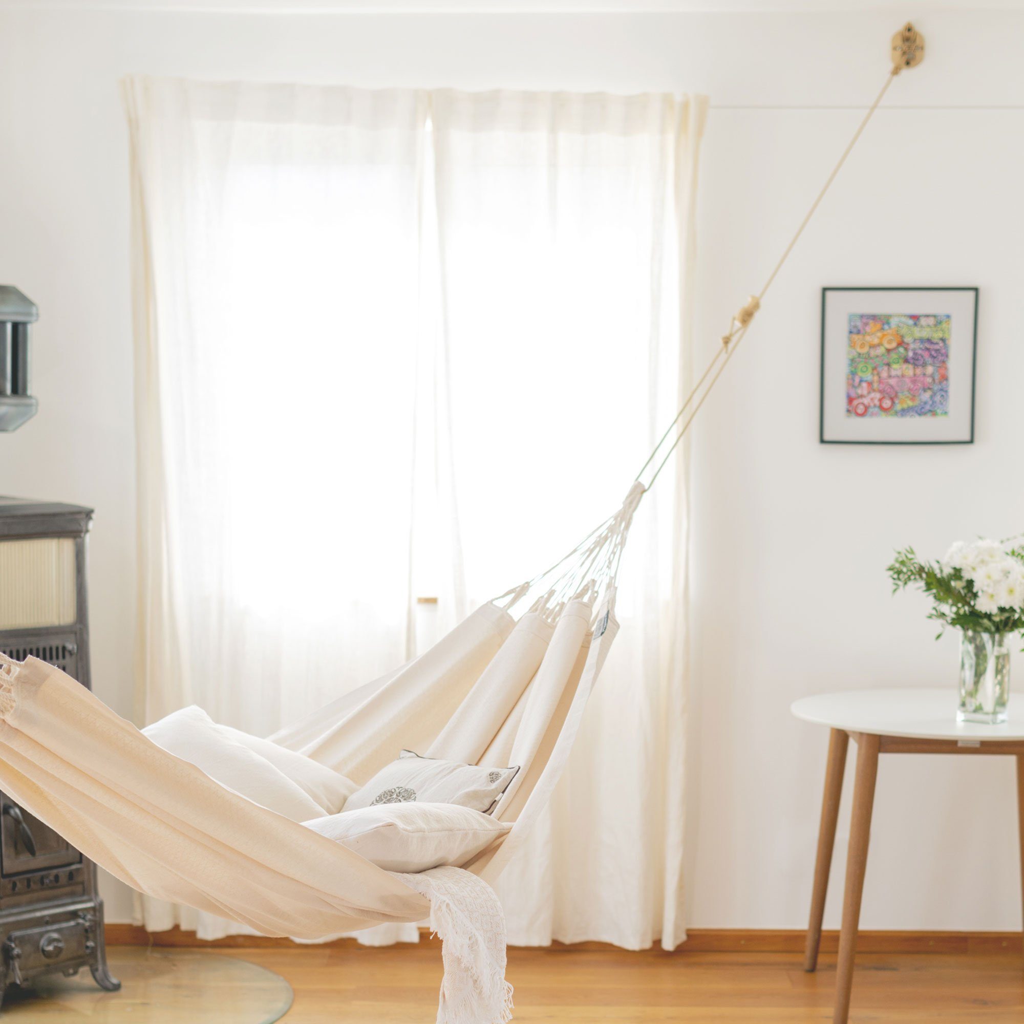 La Siesta Hängematte Single Hängematte Modesta natur von La Siesta Bio Baumwolle Tuchhänge, Hochwertige Qualität