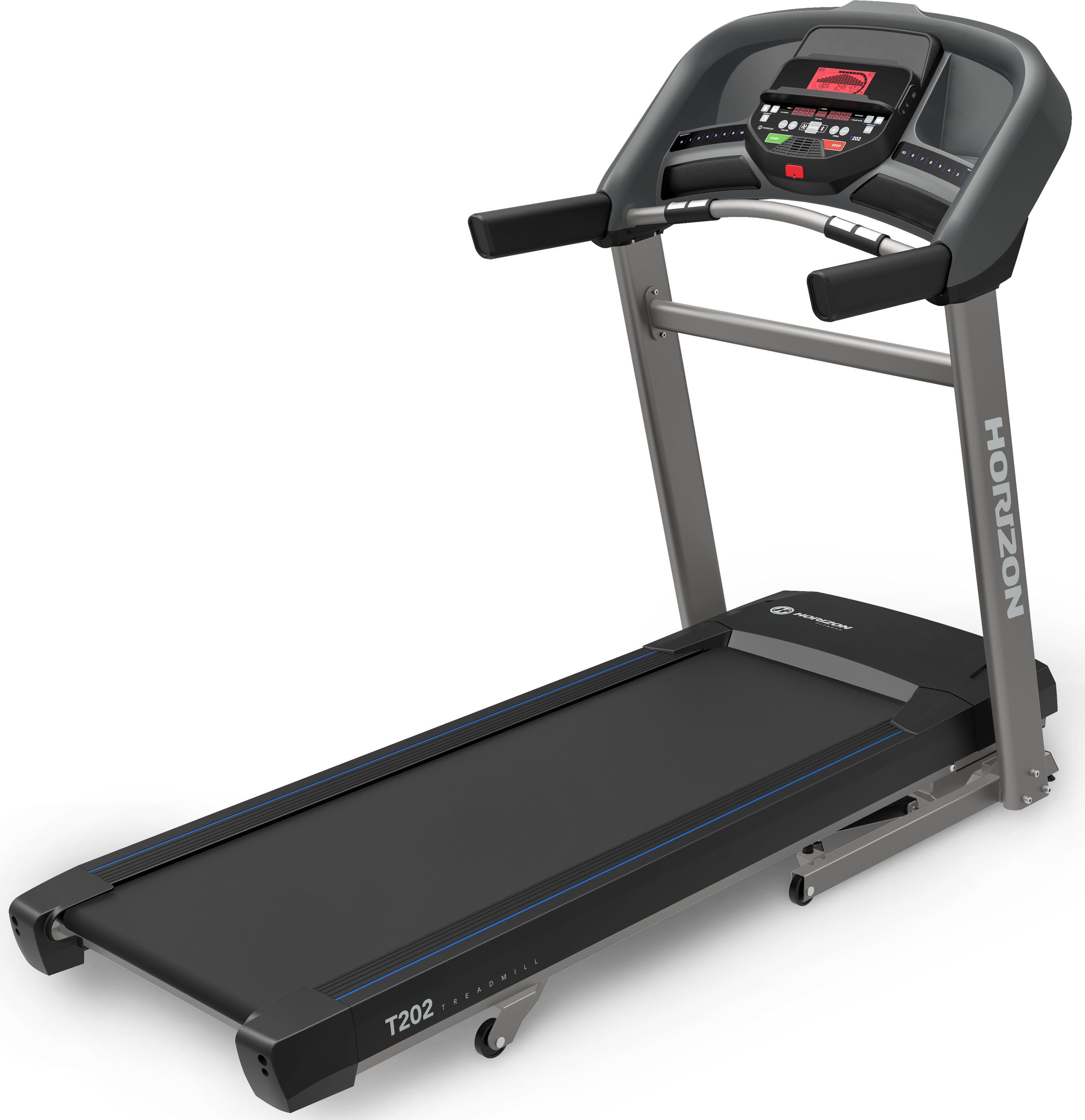 Horizon Fitness Laufband T202, mit integriertem Ventilator und Lauffläche von 152/51 cm