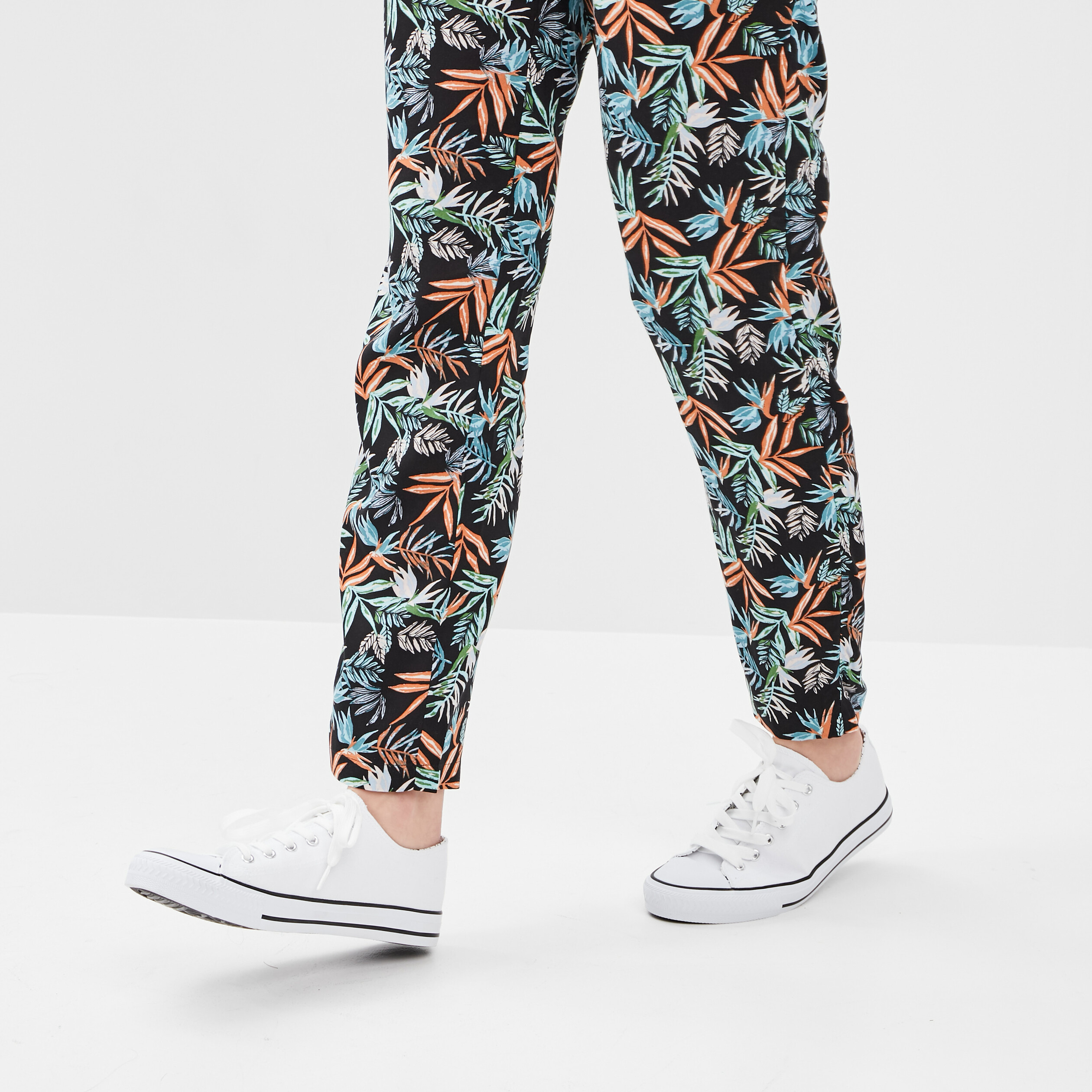 Tennis en toile à lacets blanc femme | La Halle