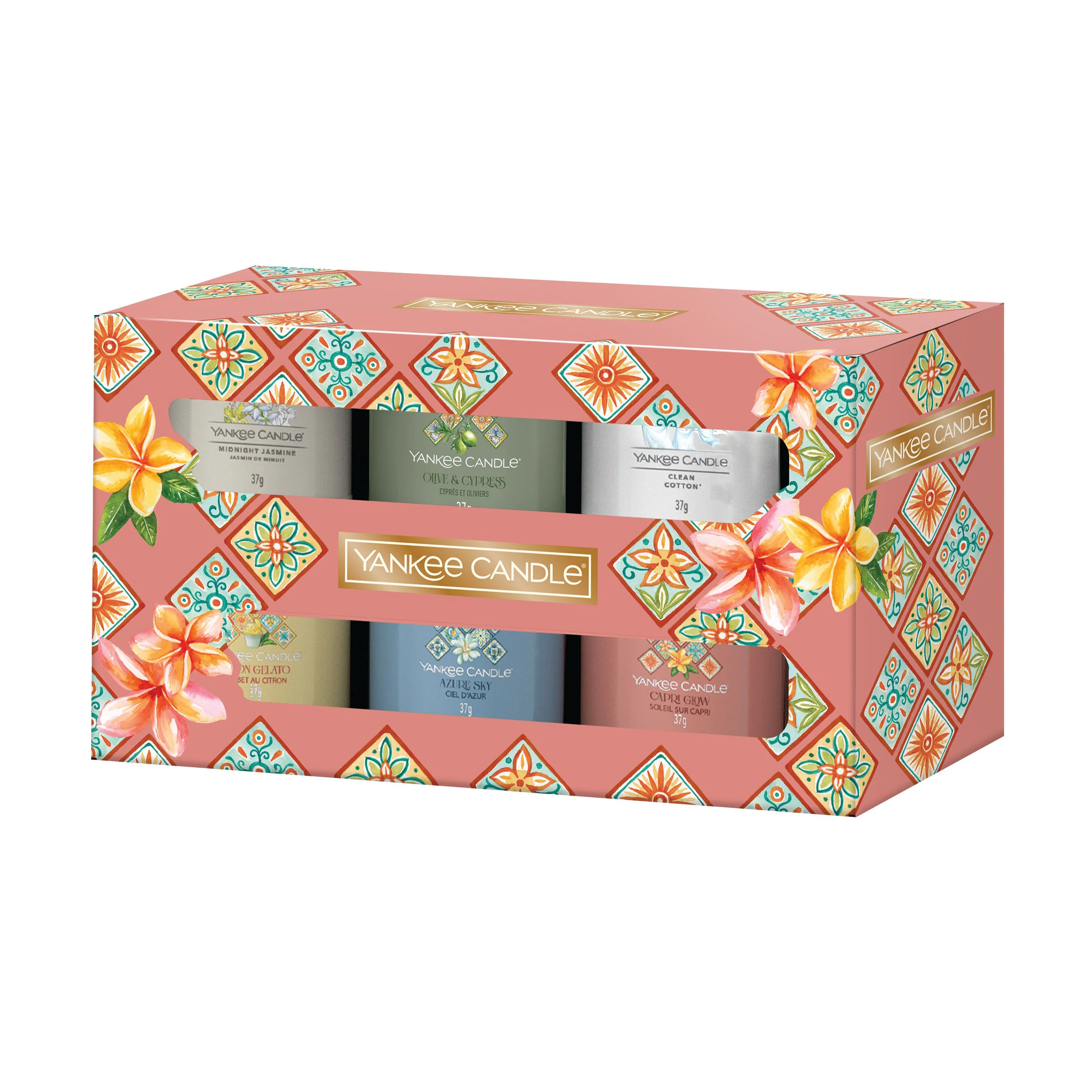 Conjunto de presente com 6 mini velas votivas recheadas - Vela perfumada