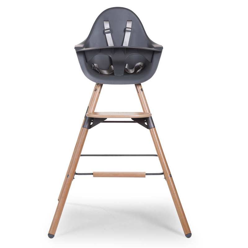 Set de longs pieds en bois anthracite pour chaise haute Evolu Childhome