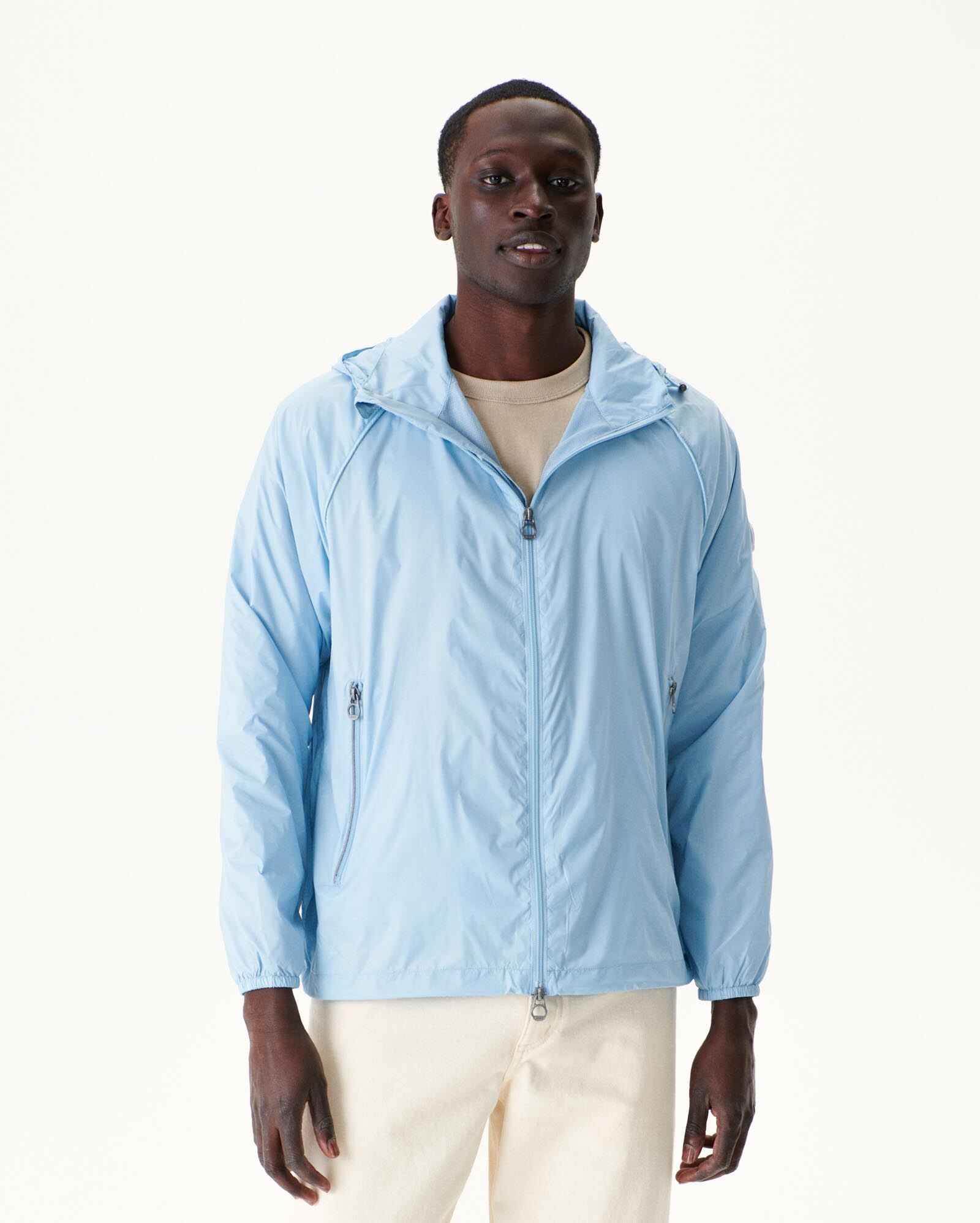 Coupe-vent à capuche Bleu clair Mistral
